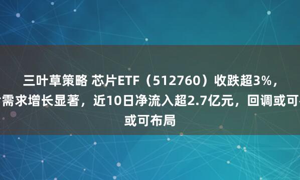 三叶草策略 芯片ETF（512760）收跌超3%，芯片需求增长显著，近10日净流入超2.7亿元，回调或可布局